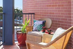 One of the Three Balconies of the Three Bedroom Apartment at Boulevard Apartments.