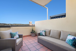 One of the Three Balconies of the Three Bedroom Apartment at Boulevard Apartments.