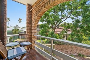 The Balcony of Centennial Terrace Apartments Superior 2 Bedroom Unit.