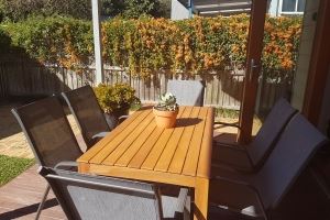 The Entertainment Deck of Cooks Hill Cottage.