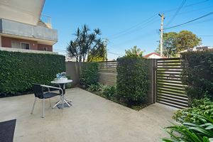 The Private Courtyard of a 2 Bedroom Townhouse Apartment at Birmingham Gardens Townhouses.