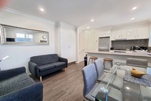 The Living Room of a 3 Bedroom Townhouse Apartment at Birmingham Gardens Townhouses.