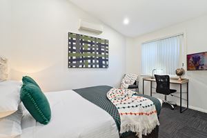 The Second Bedroom of a 3 Bedroom Townhouse Apartment at Birmingham Gardens Townhouses.