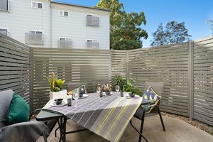 The Private Courtyard of a 5 Bedroom Townhouse Apartment at Birmingham Gardens Townhouses.