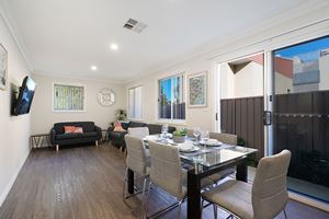 The Living Room of a 5 Bedroom Townhouse Apartment at Birmingham Gardens Townhouses.