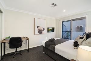 The Second Bedroom of a 5 Bedroom Townhouse Apartment at Birmingham Gardens Townhouses.