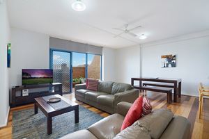 Sandbar Apartment provides an spacious living area on the ground floor.