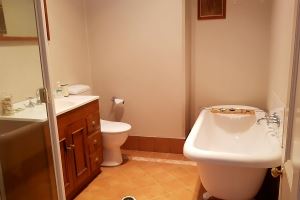 The bathroom in the Vista Apartment.