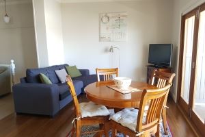 The living room in the Vista Apartment.