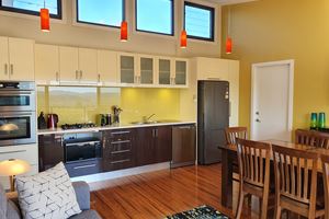 The Kitchen and Dining Room at Sanctuary Hill Retreat.