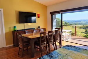 The Kitchen and Dining Room at Sanctuary Hill Retreat.